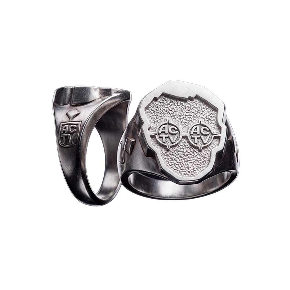Anillo ACTV Cara Fondo Plata